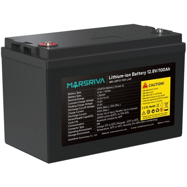 Фото - Акумулятор для ДБЖ Marsriva 12.8V/100Ah (MR-LBP12-100-LAR)